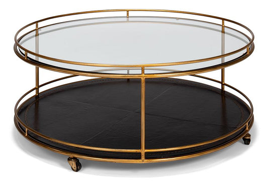 Sarreid Ltd - Trolley Round Cocktail Table - 53138 veiw 2