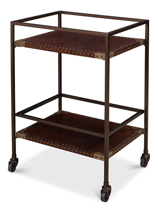 Sarreid Ltd - Trolley Side Table - Brown - 30965 veiw 1