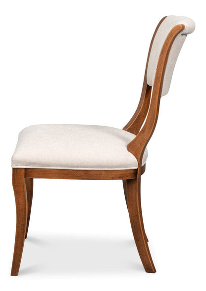 Sarreid Ltd - Trophy Elegant Side Chair,Noce Anticato in Black - 54181-NATV view 3