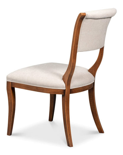 Sarreid Ltd - Trophy Elegant Side Chair,Noce Anticato in Black - 54181-NATV view 5
