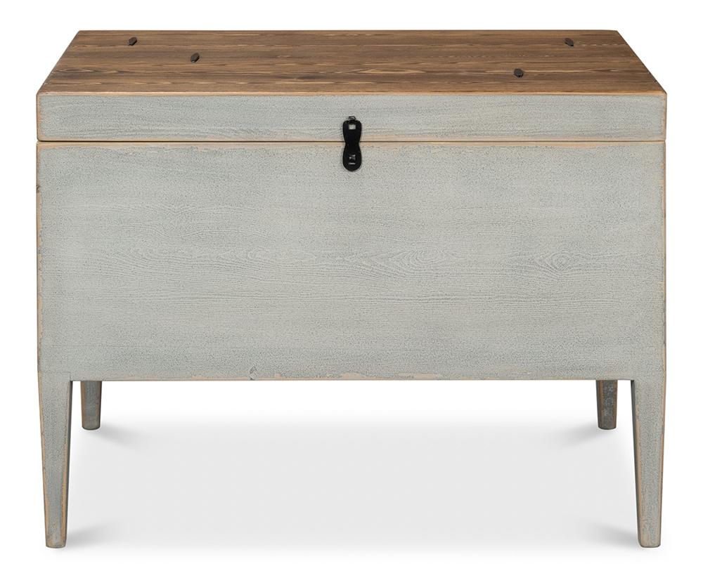 Sarreid Ltd - Trunk Side Table W/ Secret Storage - Grey - 40222 veiw 2