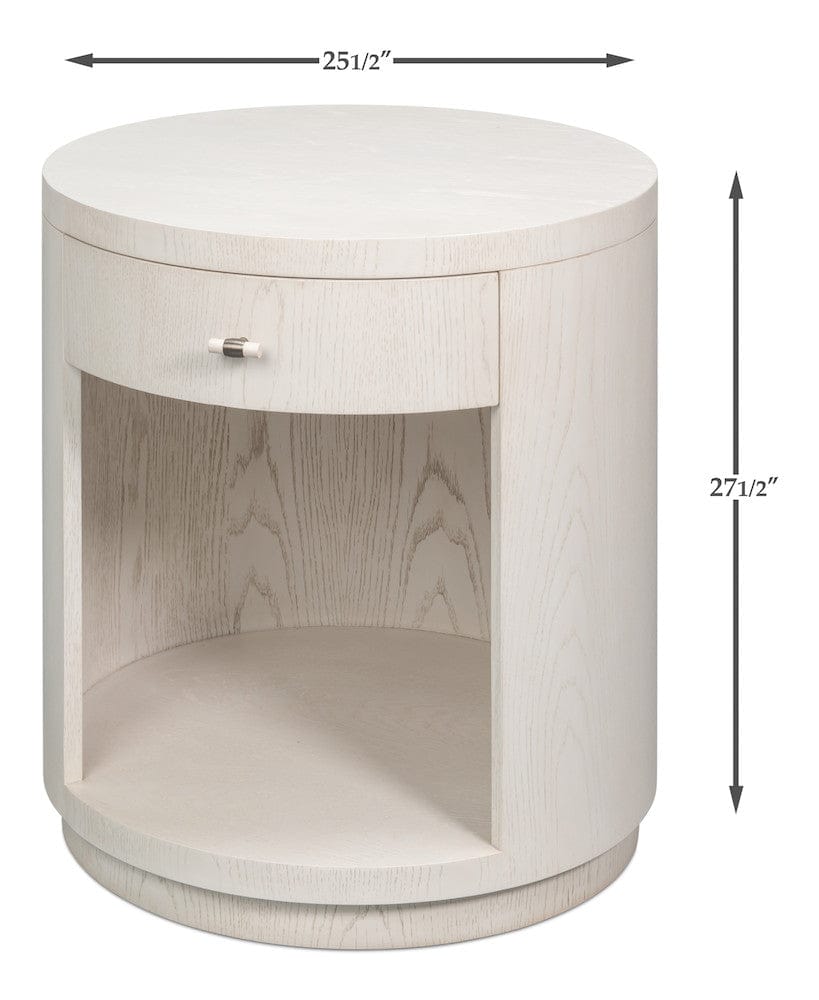 Sarreid Ltd - Vero Side Table in White - 54287-WW view 12