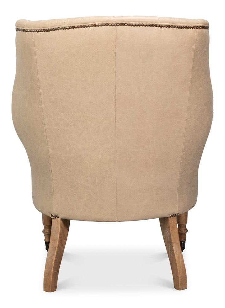 Sarreid Ltd - Welsh Cappuccion Leather Chair - 29727-CAP view 4