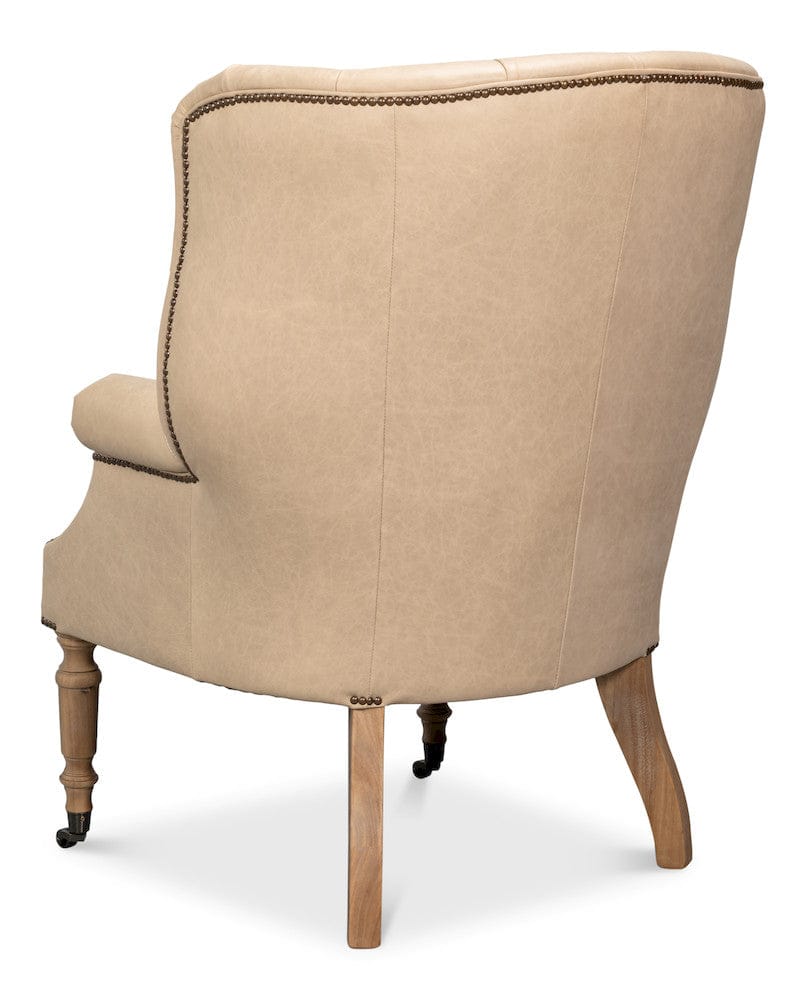 Sarreid Ltd - Welsh Cappuccion Leather Chair - 29727-CAP view 5