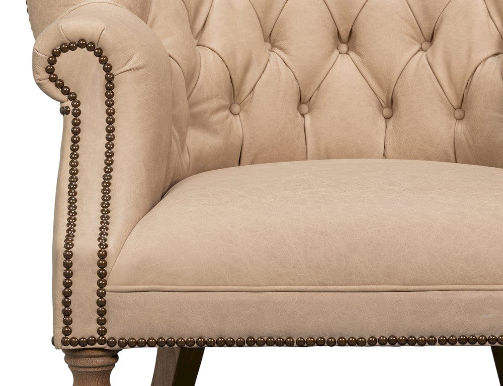 Sarreid Ltd - Welsh Cappuccion Leather Chair - 29727-CAP view 6