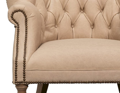 Sarreid Ltd - Welsh Cappuccion Leather Chair - 29727-CAP view 6