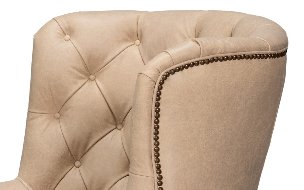 Sarreid Ltd - Welsh Cappuccion Leather Chair - 29727-CAP view 7
