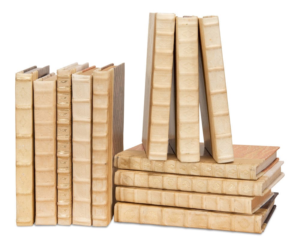 Sarreid Ltd - White Leather & Paper Books,S/24 in Ivory - 24902 view 2