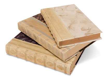 Sarreid Ltd - White Leather & Paper Books,S/24 in Ivory - 24902 view 4