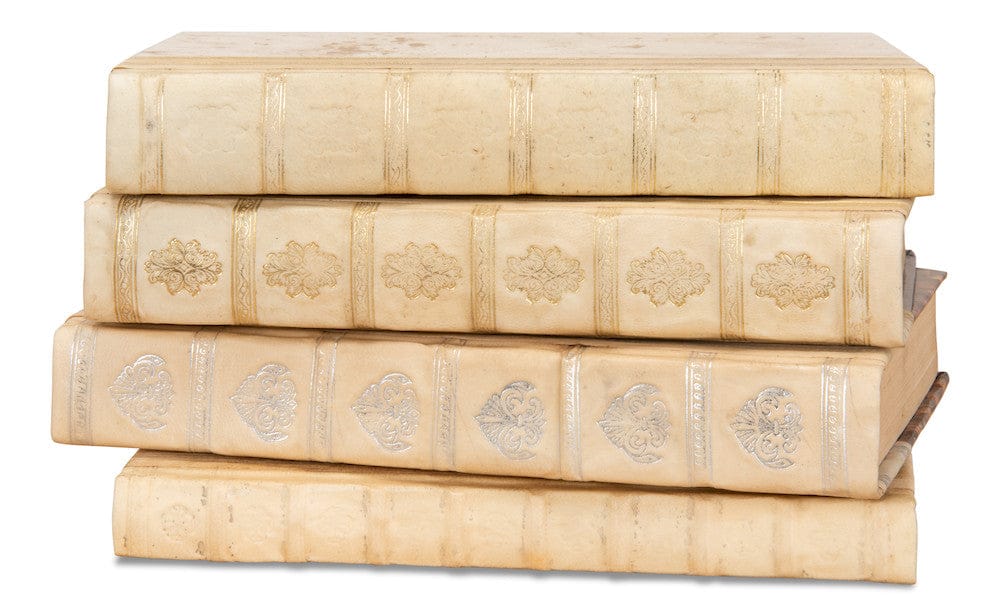 Sarreid Ltd - White Leather & Paper Books,S/24 in Ivory - 24902 view 5