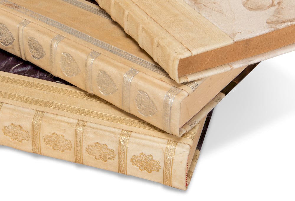 Sarreid Ltd - White Leather & Paper Books,S/24 in Ivory - 24902 view 7