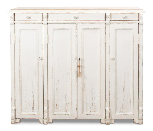 Sarreid Ltd - White Swan Tall Sideboard - 30462 veiw 2