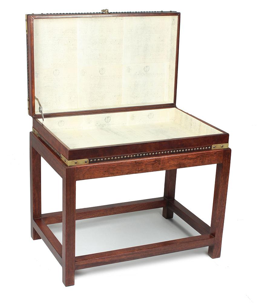 Sarreid Ltd - Winchester Box On Stand - Brown - 30149 veiw 2