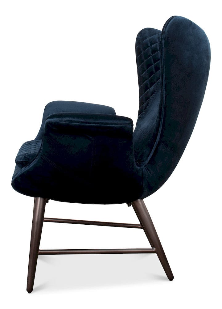 Sarreid Ltd - Wings Chair, Blue in Blue - 30027 view 3