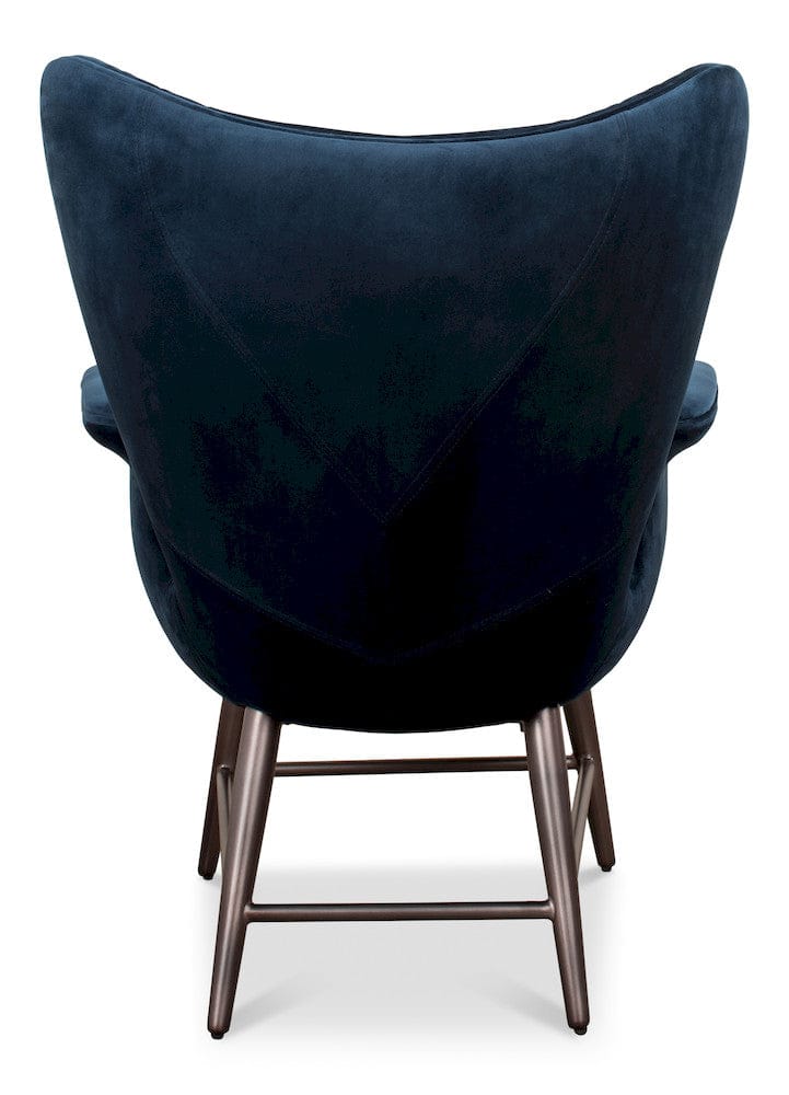 Sarreid Ltd - Wings Chair, Blue in Blue - 30027 view 4