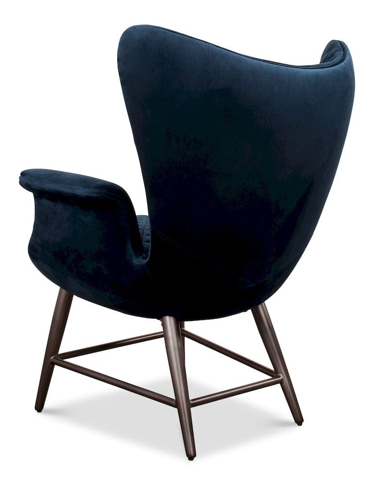Sarreid Ltd - Wings Chair, Blue in Blue - 30027 view 5