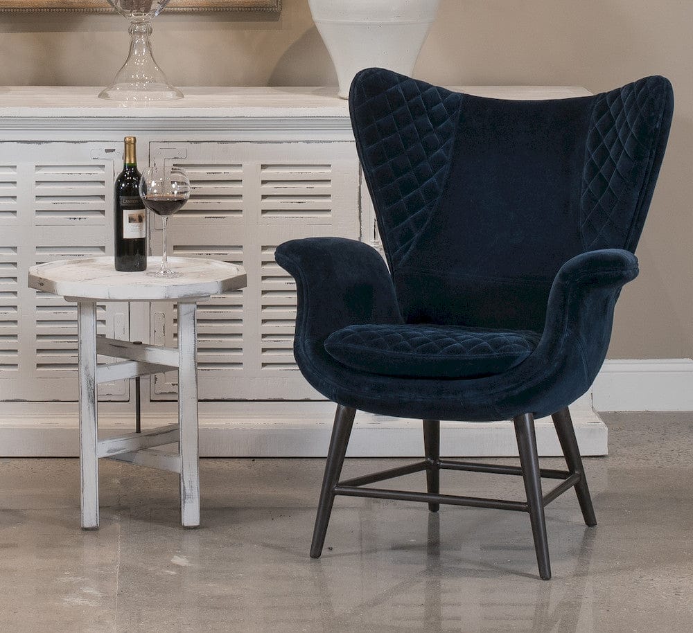Sarreid Ltd - Wings Chair, Blue in Blue - 30027 view 9