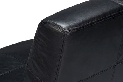 Sarreid Ltd - Wylam Leather Chair Onyx Black in Black - 54265-OB view 7