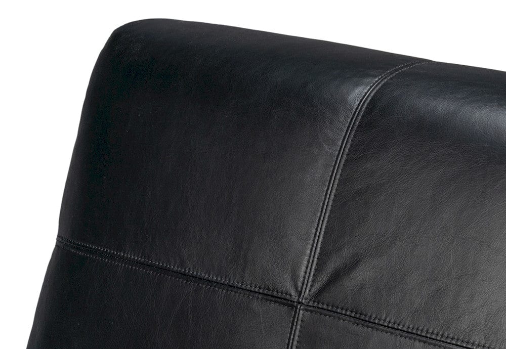 Sarreid Ltd - Wylam Leather Chair Onyx Black in Black - 54265-OB view 11