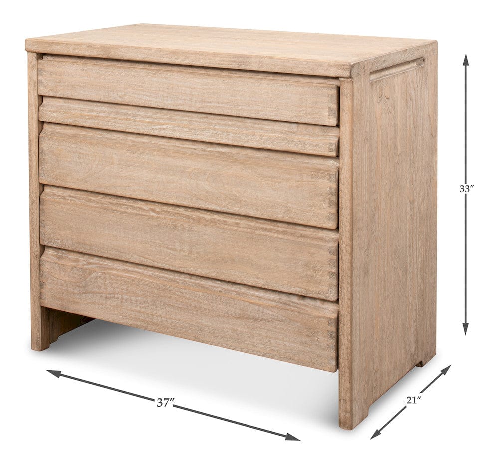 Sarreid Ltd - Xander Five Drawer Commode in Tan - 53446 view 9