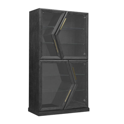 Scott Living - Heritage 4-Door Curio with Glass Doors and Shelves - P401DJ043 veiw 2