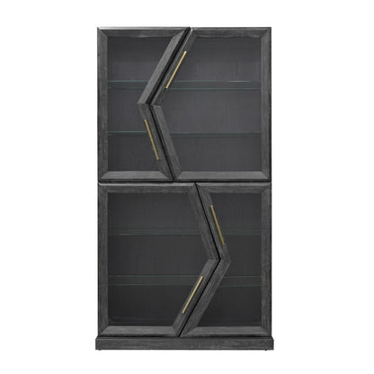 Scott Living - Heritage 4-Door Curio with Glass Doors and Shelves - P401DJ043 veiw 3