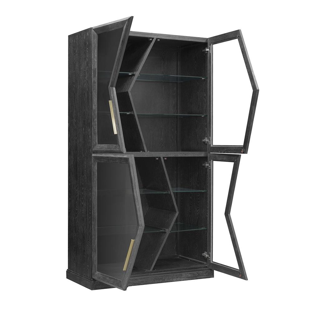 Scott Living - Heritage 4-Door Curio with Glass Doors and Shelves - P401DJ043 veiw 5