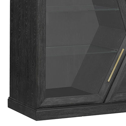 Scott Living - Heritage 4-Door Curio with Glass Doors and Shelves - P401DJ043 veiw 7