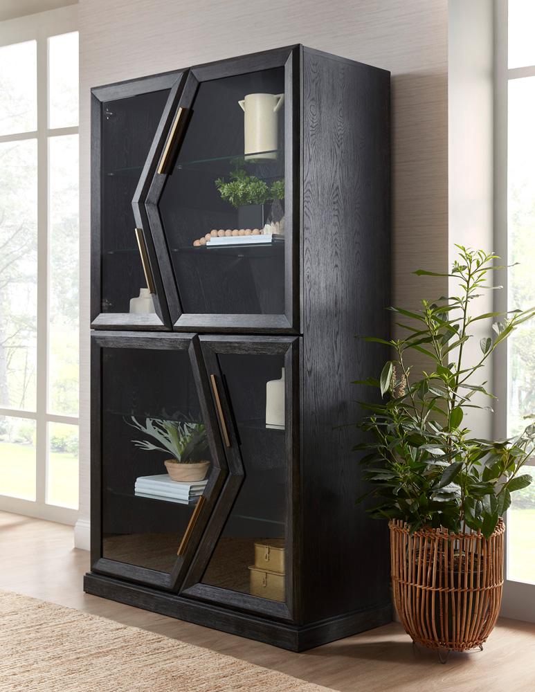 Scott Living - Heritage 4-Door Curio with Glass Doors and Shelves - P401DJ043 veiw 8