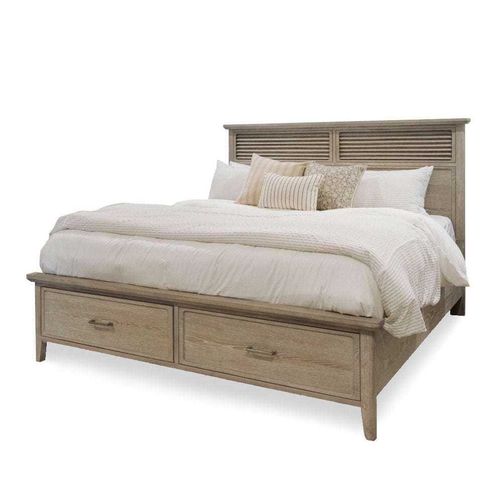 Sea Winds - Cape May - Storage Bed - Queen - Glazed Driftwood Finish - B622QBED-STORAGE-DRIFTWOOD view 1