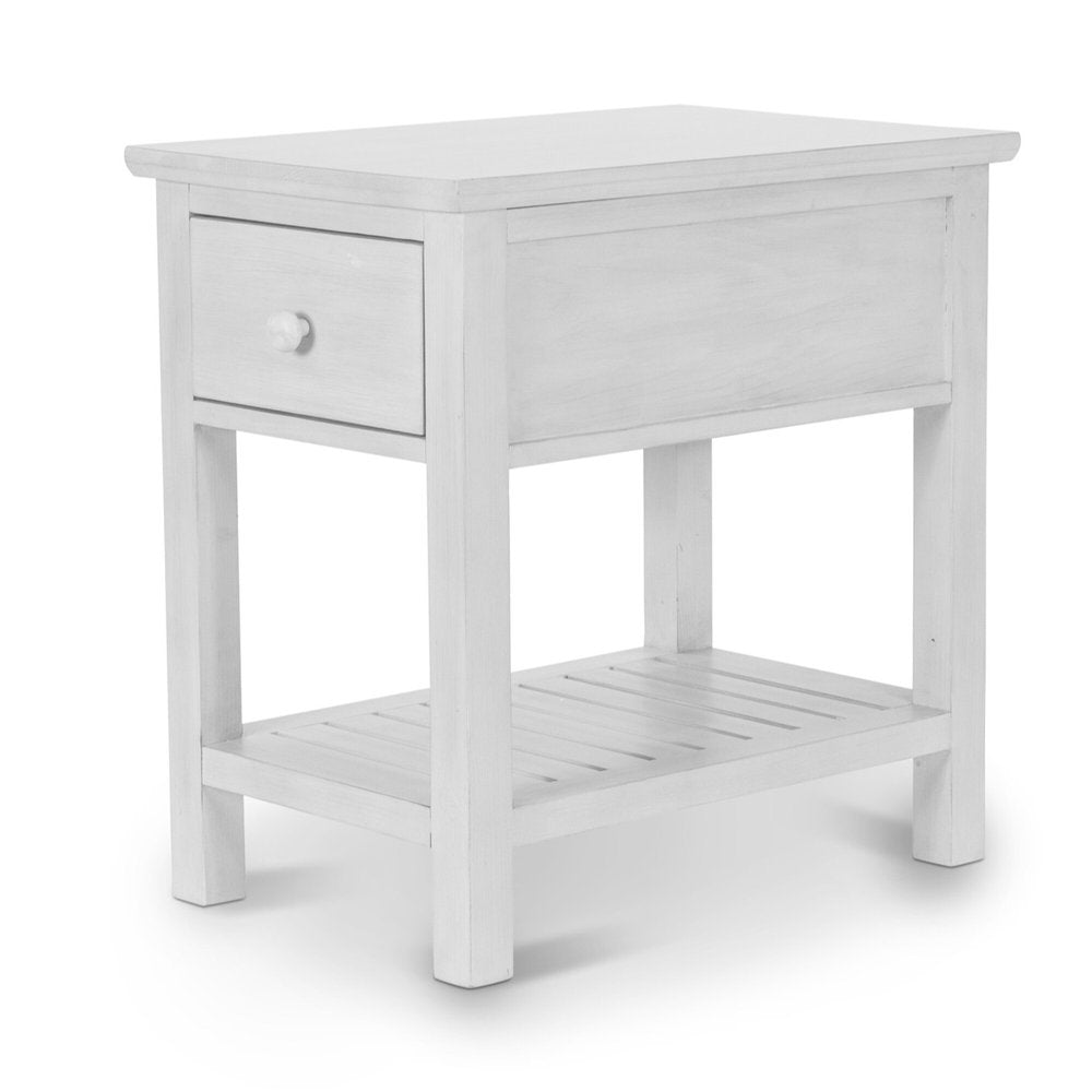 Sea Winds - Geneva - 1-Drawer Chairside Table - Distressed White Finish - B90005-DWHITE view 1
