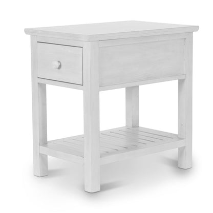 Sea Winds - Geneva - 1-Drawer Chairside Table - Distressed White Finish - B90005-DWHITE view 1