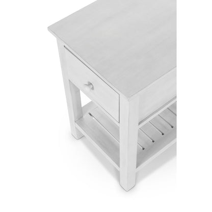 Sea Winds - Geneva - 1-Drawer Chairside Table - Distressed White Finish - B90005-DWHITE view 2