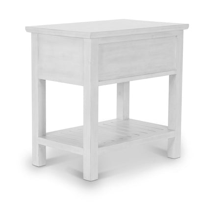 Sea Winds - Geneva - 1-Drawer Chairside Table - Distressed White Finish - B90005-DWHITE view 3