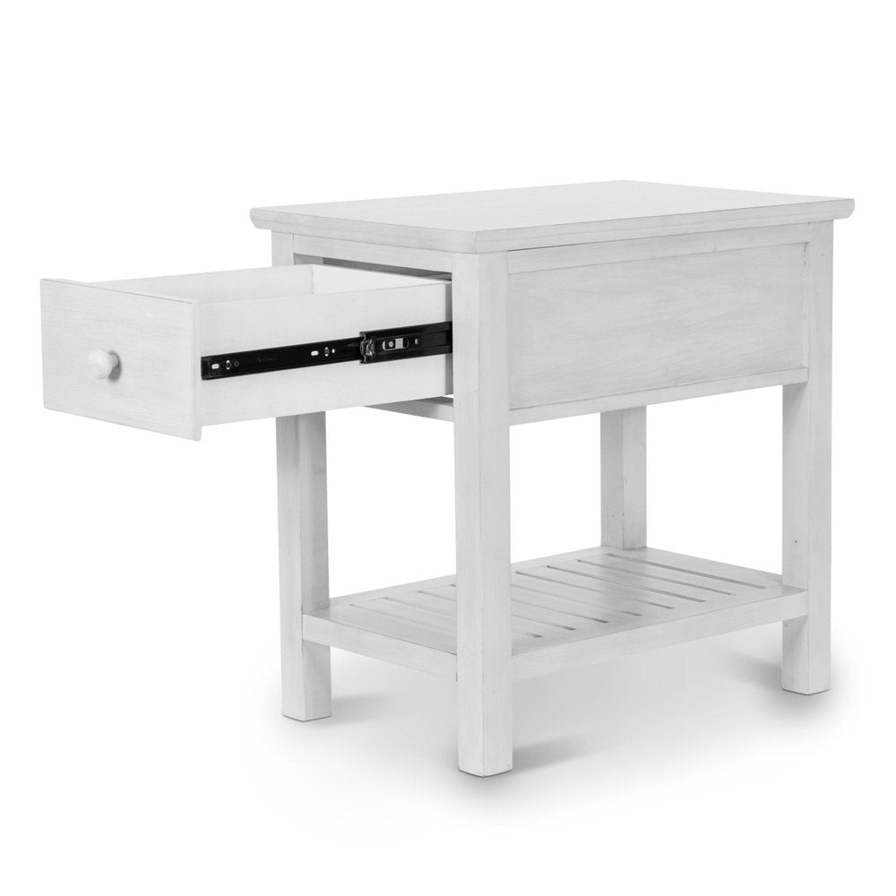 Sea Winds - Geneva - 1-Drawer Chairside Table - Distressed White Finish - B90005-DWHITE view 4