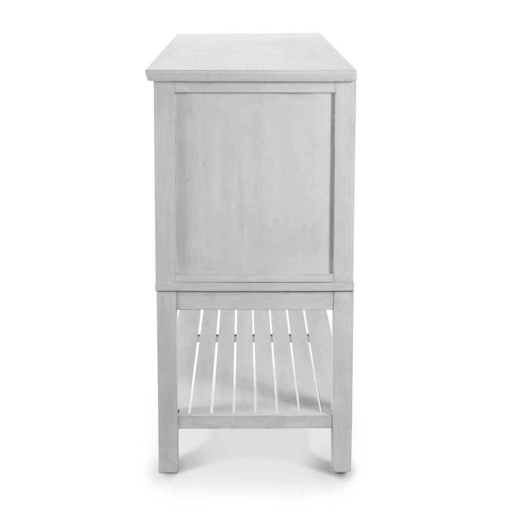 Sea Winds - Geneva - 2-Door / 3-Drawer Credenza - Distressed White Finish - D90015-DWHITE view 3