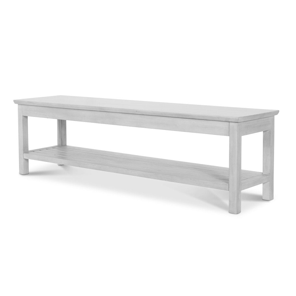 Sea Winds - Geneva - Bench - Distressed White Finish - D90083-DWHITE view 1