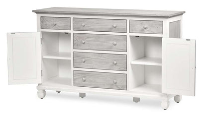 Sea Winds - Islamorada 6-Drawer / 2-Door Dresser - B23336-DAPGREY veiw 2