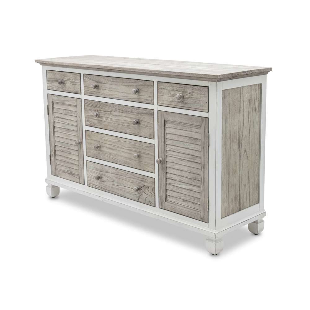 Sea Winds - Islamorada 6-Drawer / 2-Door Dresser - B23336-DAPGREY veiw 6