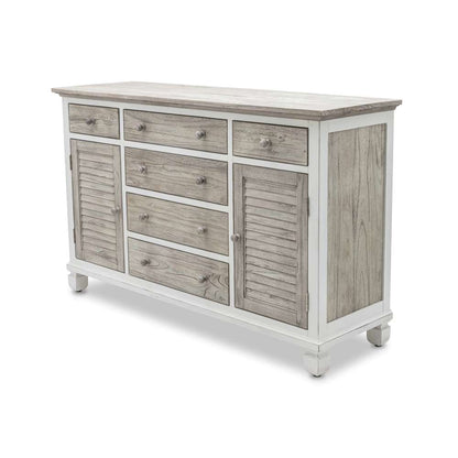 Sea Winds - Islamorada 6-Drawer / 2-Door Dresser - B23336-DAPGREY veiw 6