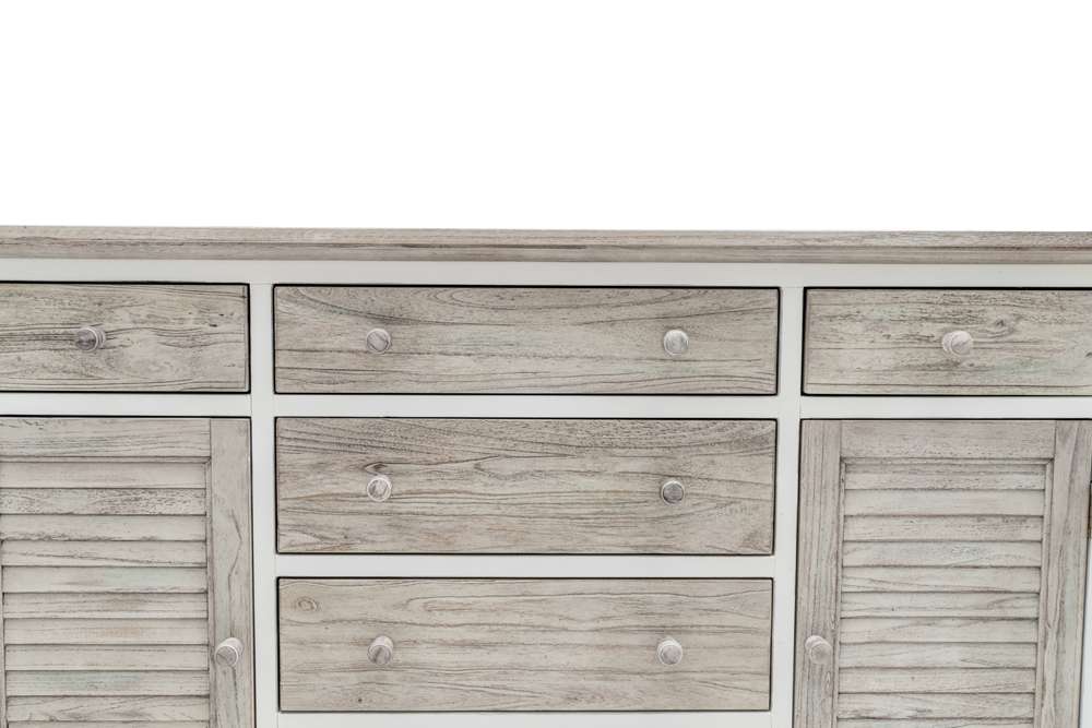 Sea Winds - Islamorada 6-Drawer / 2-Door Dresser - B23336-DAPGREY veiw 7
