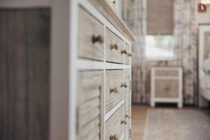 Sea Winds - Islamorada 6-Drawer / 2-Door Dresser - B23336-DAPGREY veiw 8