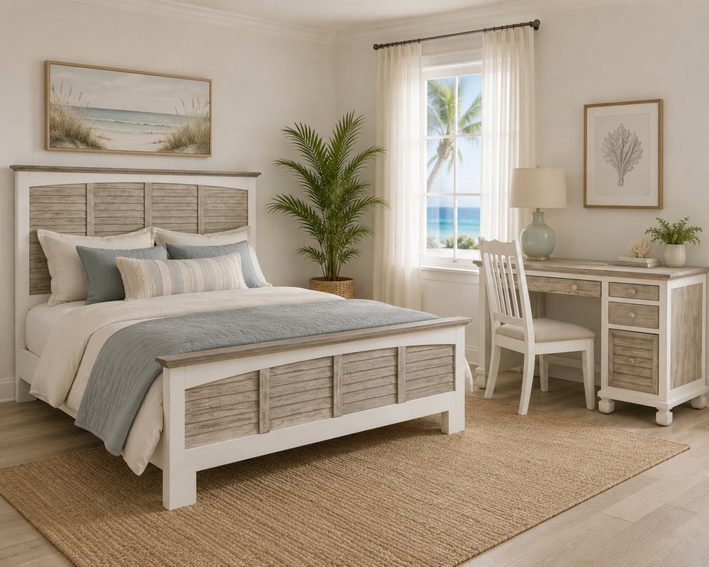 Sea Winds - Islamorada Desk & Chair Set - B23374-DAPGREY view 5