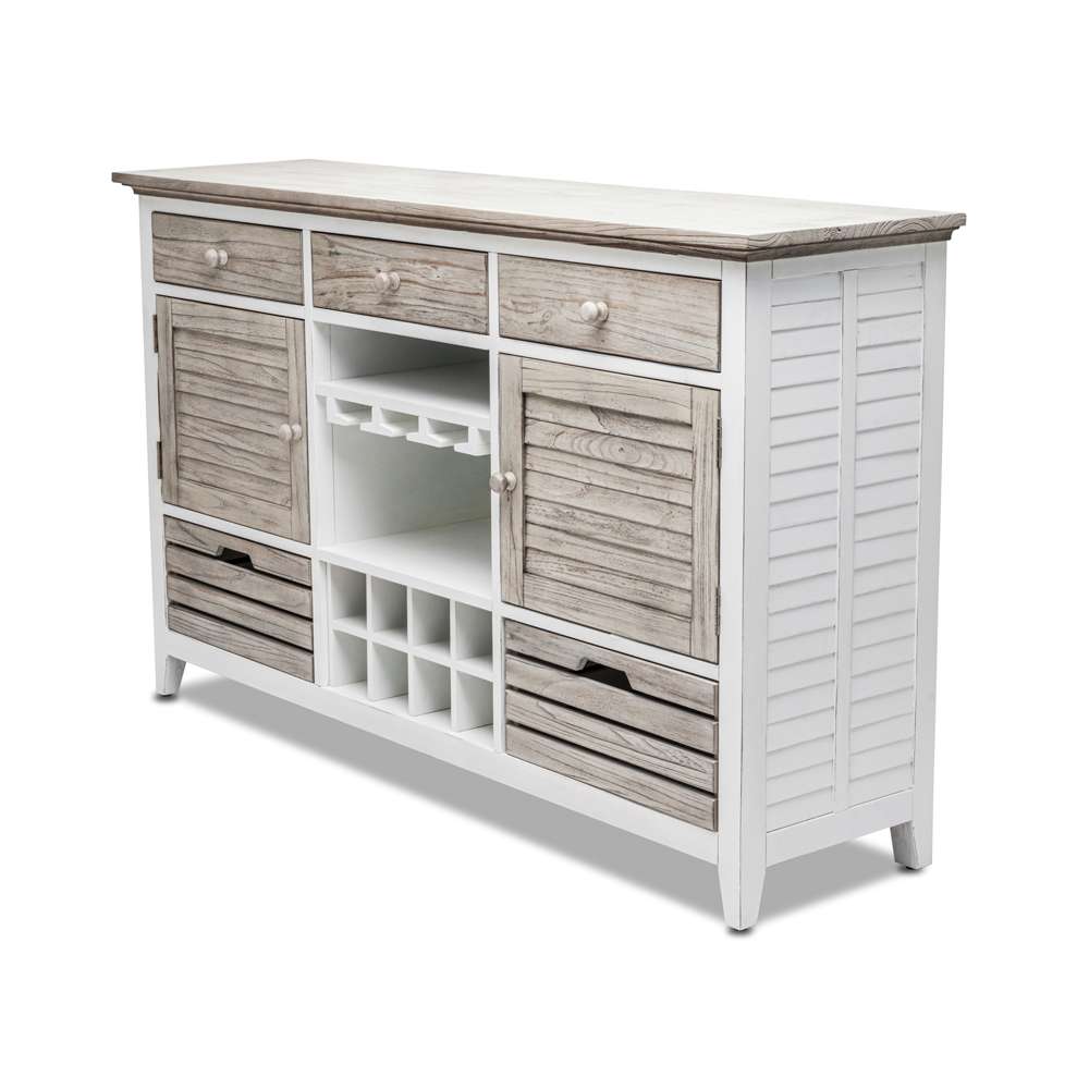Sea Winds - Islamorada Sideboard with Wine Rack - B23327-DAPGREY veiw 1