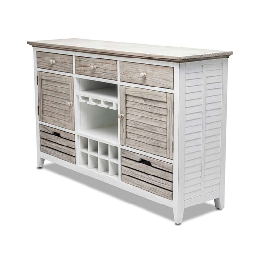 Sea Winds - Islamorada Sideboard with Wine Rack - B23327-DAPGREY veiw 1