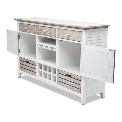 Sea Winds - Islamorada Sideboard with Wine Rack - B23327-DAPGREY veiw 4