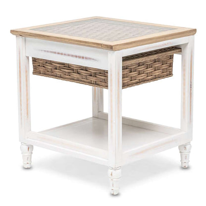 Sea Winds - Island Breeze 1-Basket End Table - B59101-WD/WH veiw 5
