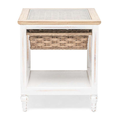 Sea Winds - Island Breeze 1-Basket End Table - B59101-WD/WH veiw 6