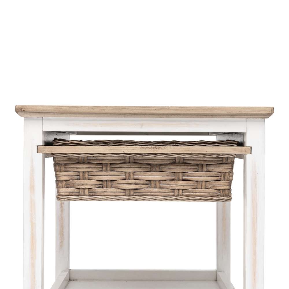 Sea Winds - Island Breeze 1-Basket End Table - B59101-WD/WH veiw 7