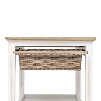 Sea Winds - Island Breeze 1-Basket End Table - B59101-WD/WH veiw 7